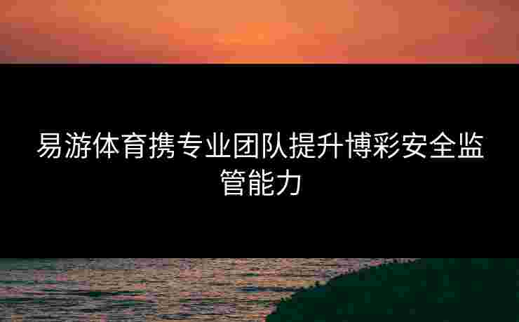 易游体育携专业团队提升博彩安全监管能力