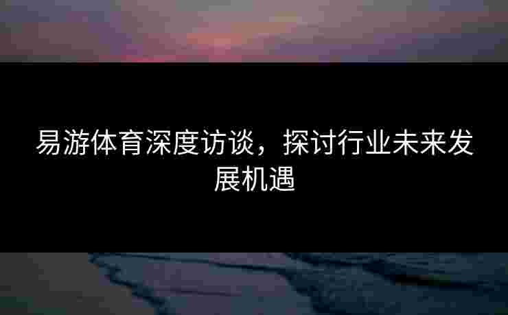 易游体育深度访谈，探讨行业未来发展机遇